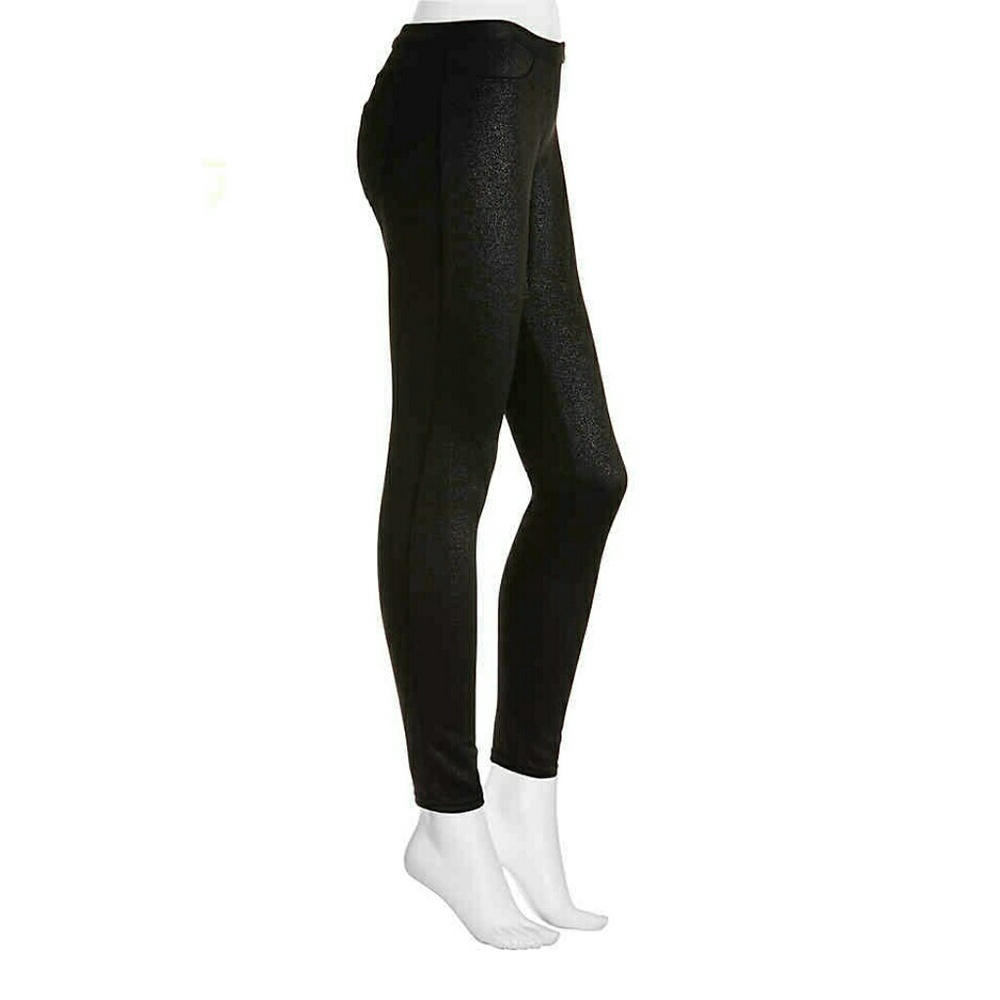 MeMoi Black Metallic New Years Eve M/L Leggings